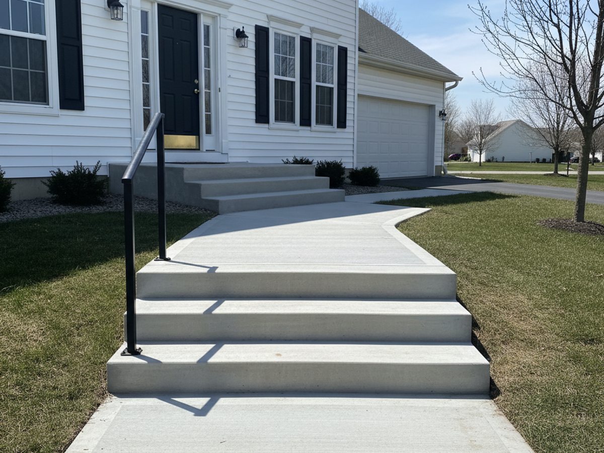 Concrete Steps & Porches completed by Heritage Concrete Solutions in Niles, IN